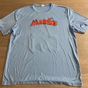 Miami Marlins Pepsi collab Sport-tek T-Shirt Men's Size XL  Andy #15